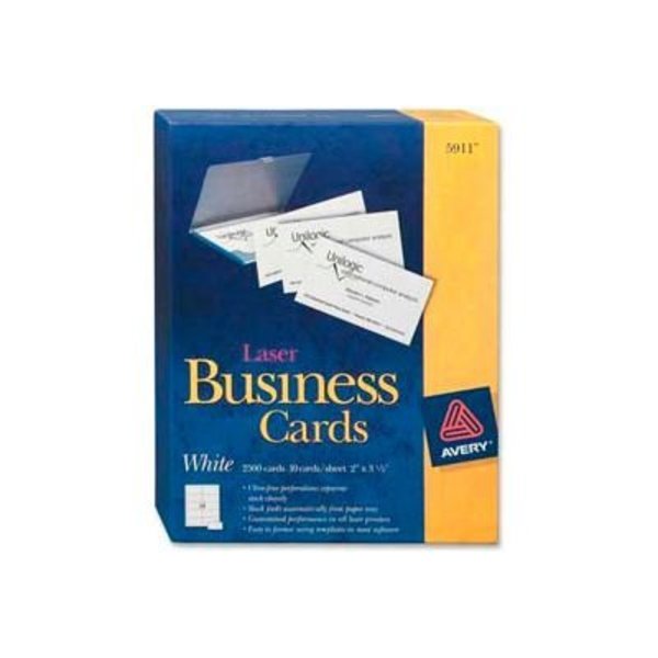 Avery Avery® Business Card, 2" x 3-1/2", White, 2500 Cards/Pack 5911
